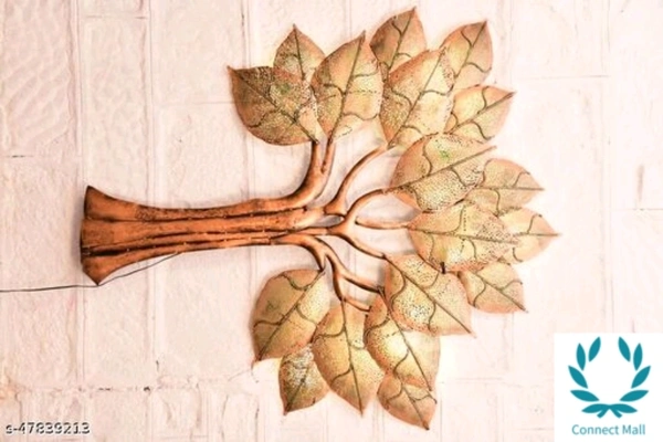 Iron 18 Leaf With Led  Wall Decor -  Free Size, Metal, Pack of1